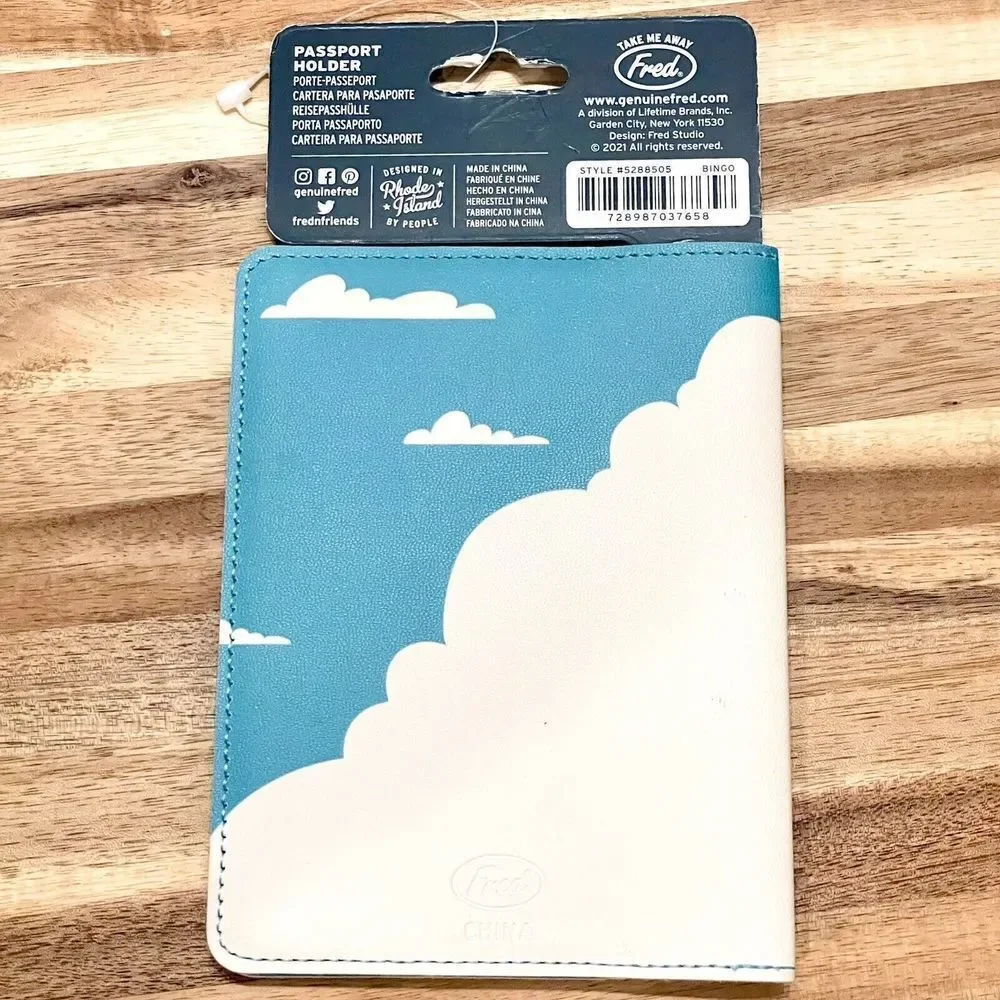 NWT Genuine Fred Wander Ware Passport Holder Wallet - IN FLIGHT BINGO